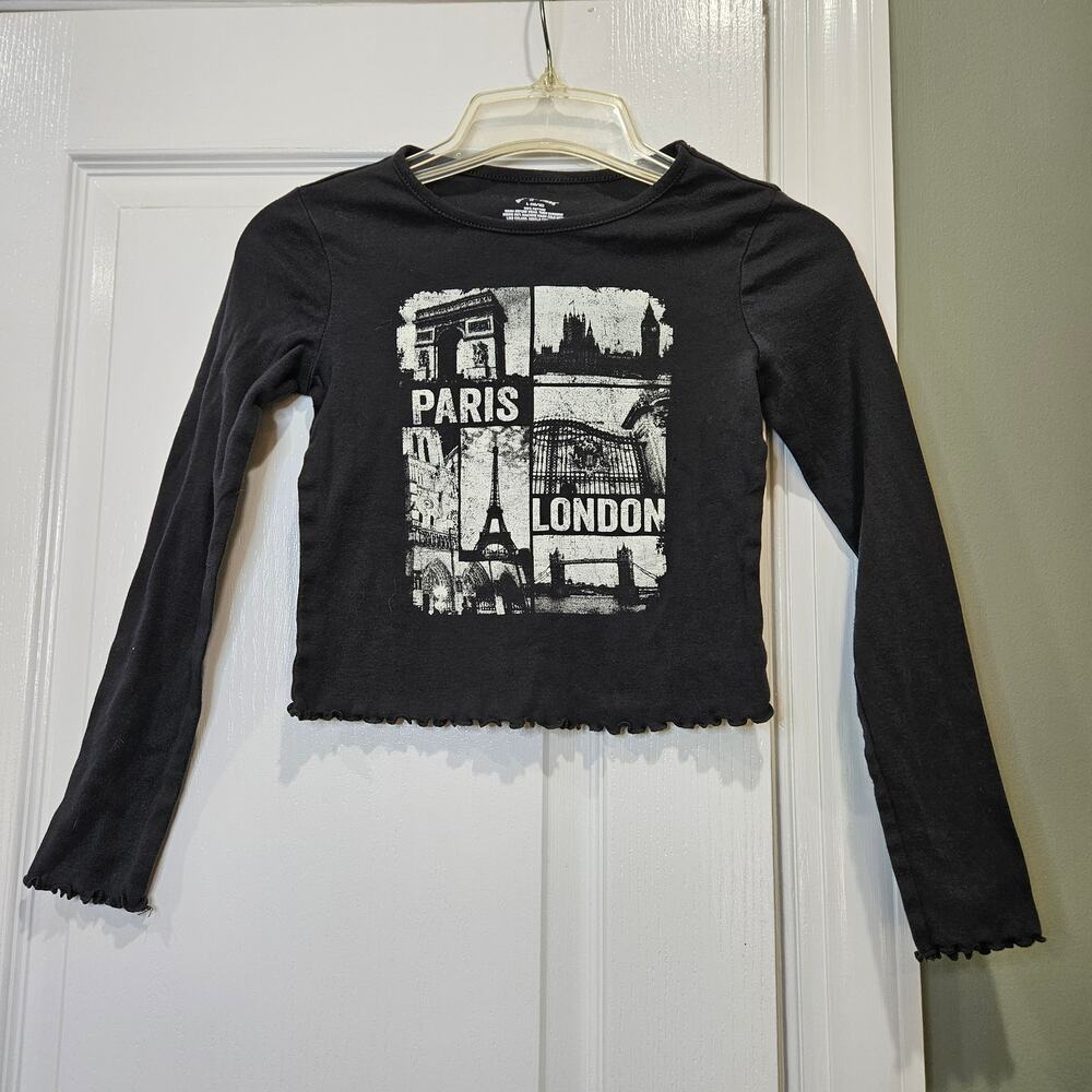 Art Class Girl's Large (10/12)‎ Long Sleeve Cities Graphic Shirt